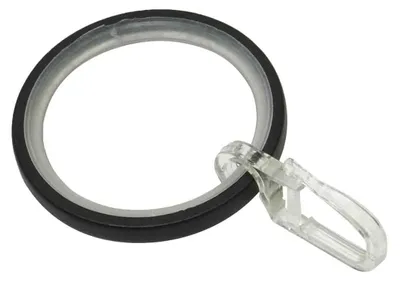 Productafbeelding van GARDINIA gordijnringen, diameter 25 mm, mat zwart, 10 stuks