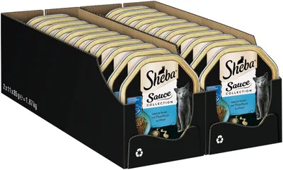 Produktbild von SHEBA Schale Nassfutter für Katzen Sauce Collection Sauce Lover mit Thunfisch MS
