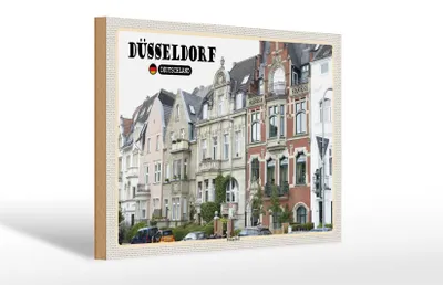 Produktbild von Holzschild Städte Düsseldorf Pempelfort Deutschland 30x20cm
