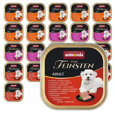 Zdjęcie produktu dla Animonda Vom Feinsten Adult 22x150g Mokra Karma Dla Psa Mix Smaków Drób Cielęcina Jagnięcina Indyk Wołowina