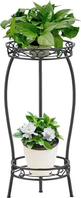 Immagine prodotto di Supporto per piante Famanu, a 2 livelli, stabile e versatile - Bronzo