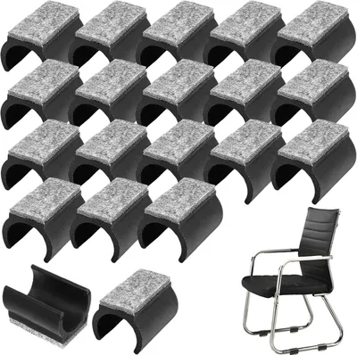 Produktbild von 20 Stück U-förmige Filzgleiter für Schwingstühle, 25 mm Möbelgleiter zum Schutz von Böden