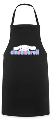 Produktbild von Spreadshirt Cinnamoroll Guckt Über Schriftzug Kochschürze, One size, Schwarz