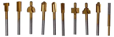 Produktbild von Hartmetallfräser-Set für die Holzbearbeitung, Hochgeschwindigkeitsstahl mit 3 mm Schaftdurchmesser, zum Schnitzen und Polieren