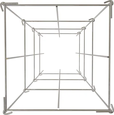 Obrázek produktu pro SucceBuy klece na rajčata, 30 x 30 x 117 cm, balení 10 čtvercových podpěrných věží pro rostliny, stříbrná ocel potažená PVC, pro popínavou zeleninu, ovoce a květiny