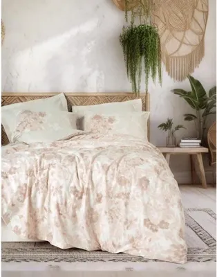 Produktbild von Bettwäsche-Set, 220 x 240 cm, 100% Baumwolle Renforcé, Beige, 2 Kissenbezüge 60 x 60 cm, 145 Fäden