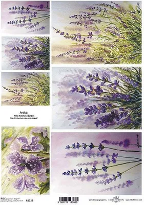 Immagine prodotto di ITD carta di riso decoupage tecnica tovagliolo di carta morbida, lavanda R1228