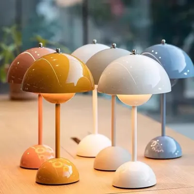 Produktbild von Kabellos Nachttischlampen,LED Tischlampe,Touch Dimmbare kuppelförmige Tischleuchte,3 Lichtfarben Pilzlampe,Schreibtischlampe,Dekotischlampe,Rosa