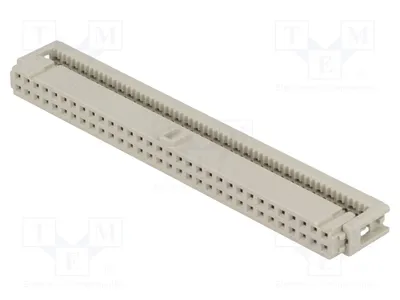 Image de 1 connecteur femelle pour câble plat, broche : 64, 1,27 mm, référence : 09185646803 - connecteur