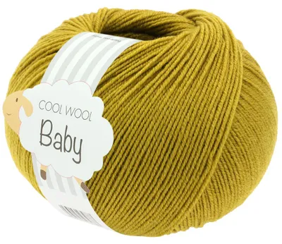 Produktbild von Lana Grossa COOL WOOL BABY 50 g sanfte Babywolle, super fein, atmungsaktiv 220 m Farbe 346 - Senfgelb