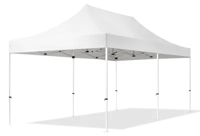 Produktbild von TOOLPORT 3x6m Stahl Faltpavillon, ohne Seitenteile, weiß