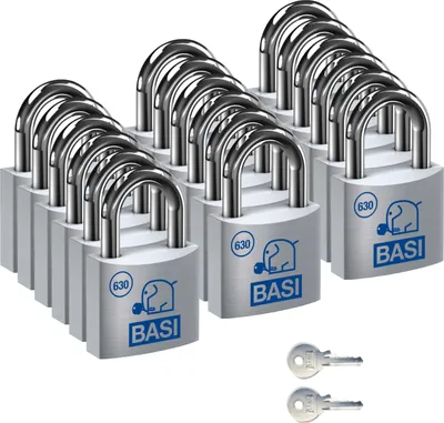 Produktbild von BASI - Vorhangschloss - SET - 18x VHS 630 - 50 mm - Gleichschließend Nr. 5003 - 18x6300-5001-5003