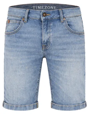 Produktbild von Timezone Jeansshorts Slim Fit umgeschlagener Saum Reißverschluss Größe: 32W