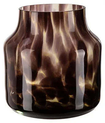 Produktbild von Fink DANKA, Windlicht, Vase, durchgefärbtes Glas, glänzend, braun, schwarz, L. 19 cm, B. 19 cm, H. 19 cm, D. 19 cm 115523