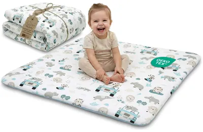 Produktbild von Krabbeldecke Baby 100x100 cm Krabbelmatte Spielmatte Spieldecke faltbar Afrika