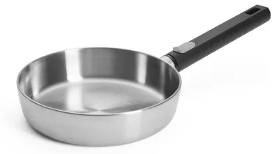 Edelstahlpfanne Ø 20 cm, induktionsgeeignet, PFAS-frei, abnehmbarer Stiel