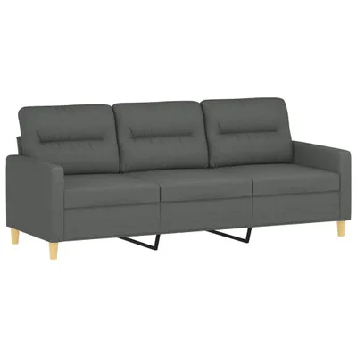 Produktbild von vidaXL 3-Sitzer-Sofa Dunkelgrau 180 cm Stoff