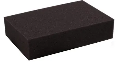 Schaumstoffblock 40x30x5 cm, Polyurethan, schwarz, 1 Stück