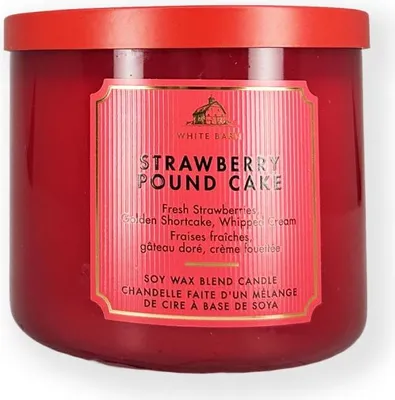 Zdjęcie produktu dla Bath & Body Works 3-knotowa świeca zapachowa STRAWBERRY POUND CAKE 411 g