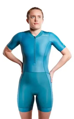 Image de Combinaison Zone3 Activate+ à manches courtes pour femme, bleu, taille S