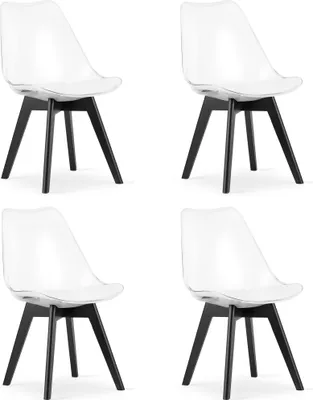 Immagine prodotto di Sedia MARK - trasparente / gambe nere x 4