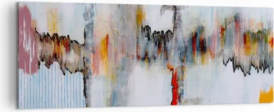 Produktbild von Bild auf Leinwand - Leinwandbild - Abstraktion modern - 140x50cm - Wand Bild - Wanddeko - Leinwanddruck - Bilder - Kunstdruck - Wanddekoration - Leinwand bilder - Wandkunst - AB140x50-3676