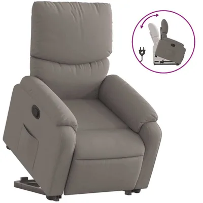 Produktbild von vidaXL Relaxsessel mit Aufstehhilfe Taupe Stoff