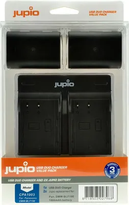 Image de JUPIO Chargeur de batterie double BLF19 compatible avec GH5