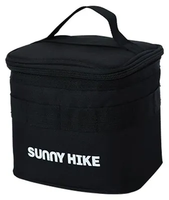 Produktbild von INF Outdoor Gewürz-Organizer Oxford-Stoff 16x15x14cm mit Flaschen Schwarz