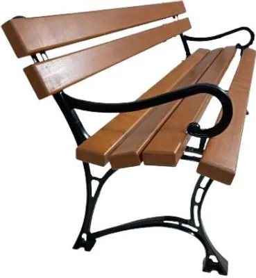 Immagine prodotto di Panca da giardino in legno con schienale 170x40x74cm Panca per parco