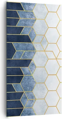 Produktbild von Bild auf Leinwand - Leinwandbild - Einteilig - Abstraktion Figuren Geometrisch - 65x120cm - Wand Bild - Wanddeko - Wandbilder - Leinwanddruck - Bilder - Wanddekoration - Leinwand bilder PA65x120-5135
