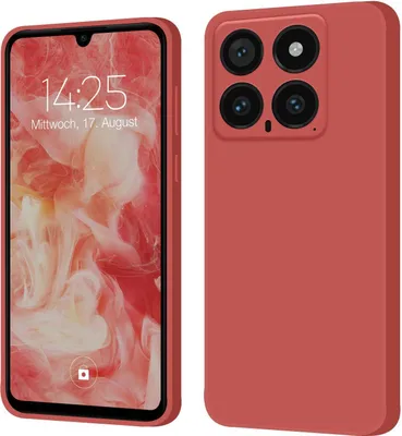 Produktbild von Hülle für Xiaomi 14 Case Cover Bumper Silikon Softgrip Schutzhülle Farbe: Rot