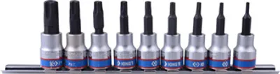 Obrázek produktu pro King Tony Sada nástrčných hlavic Torx 5-R.3/8" 9Cz.rail