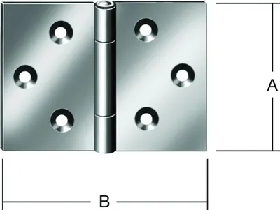 Immagine prodotto di Cerniera VORMANN 1.4301 10504 H.80 mm L.120 mm P.1.5 mm VA laminato largo - 10504080