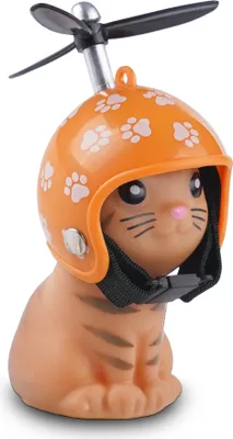 Produktbild von Winkee - Fahrrad Kätzchen mit Helm | Das süße Fahrrad Maskottchen mit Helm und Propeller