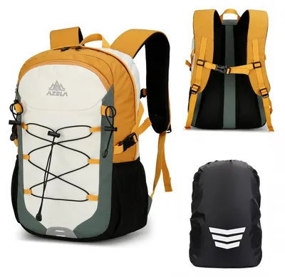 Productafbeelding van Wandelrugzak - 30 liter - Regenhoes - Waterdicht - Zwart