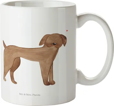 Produktbild von Mr. & Mrs. Panda Pott Hund Dogge - Weiß - Geschenk, Haferl, Herz, Plastikbecher, Kunststoffbecher, Hunde, Sprüche, Trinklernbecher, Campingbecher