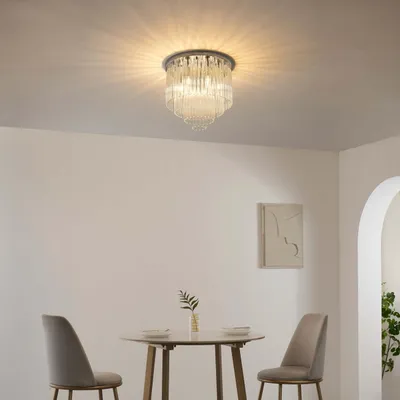 Produktbild von KOSILUM - Deckenleuchte, Metall und Glas - Transparent und verchromt - Sandrilla