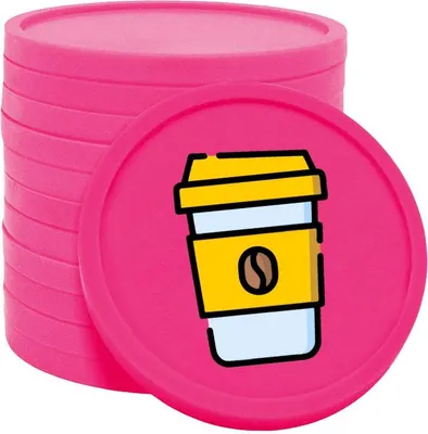 Immagine prodotto di Gettoni consumo CombiCraft Coffee-To-Go rosa - Ø29mm - 100 pezzi