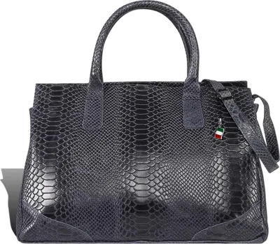 Imagen del producto de Bolso de mano Florence Damen, color azul oscuro, de cuero, tamaño 40x21x28, modelo D2OTF172B6