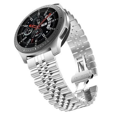 Image de Bracelet 22mm pour Samsung Galaxy Gear S3/Gear 2/ Huawei Watch GT Watch 2 Pro Ticwatch Pro Pepple Time en argent