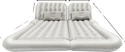 Image de Matelas gonflable pour voiture, lit gonflable, design ergonomique, gris