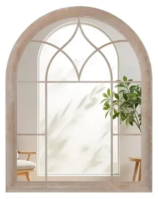Image de Miroir de jardin avec cadre en métal et forme incurvée