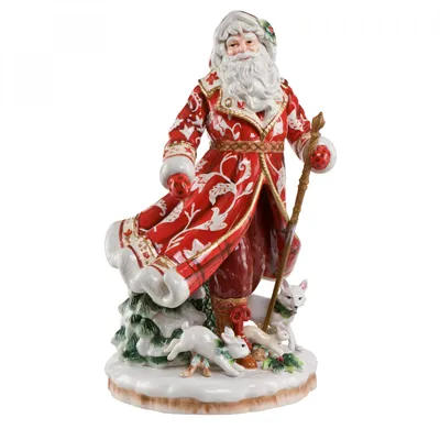 Imagen del producto de Colección navideña de Goebel Fitz & Floyd: Papá Noel con abrigo rojo, modelo 51000011