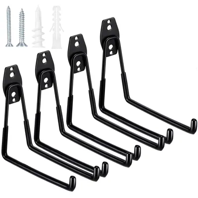 Image de Omgoods - Lot de 4 crochets de garage robustes pour le rangement