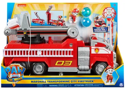 Immagine prodotto di Spin Master 33145 - Autopompa di trasformazione di Paw Patrol Marshall