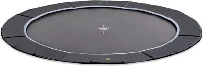 Image de EXIT Dynamic Trampoline Sportive ø427cm – Au niveau du sol – Trampoline Enterrée – Rond – Noir