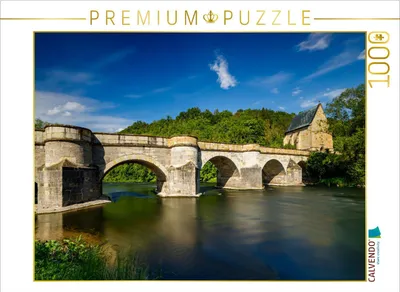 Produktbild von CALVENDO Puzzle Brücke Creuzburg 1000 Teile Puzzle quer | 1000 Teile Lege-Größe 64x48cm Foto-Puzzle für glückliche Stunden