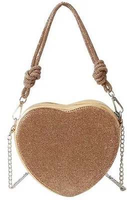 Image de Sac de soirée pailleté avec strass et chaîne pour femme