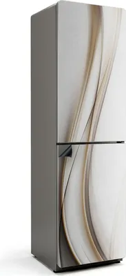 Produktbild von Wellen abstrakter Linien – Magnetische Kühlschrank Abdeckung – Dekorfolie magnetisch Küche – Kühlschrank Magnet Deko – selbstklebende Magnettafel – Magnetfolie für Kühlschranktür – 60x205 cm